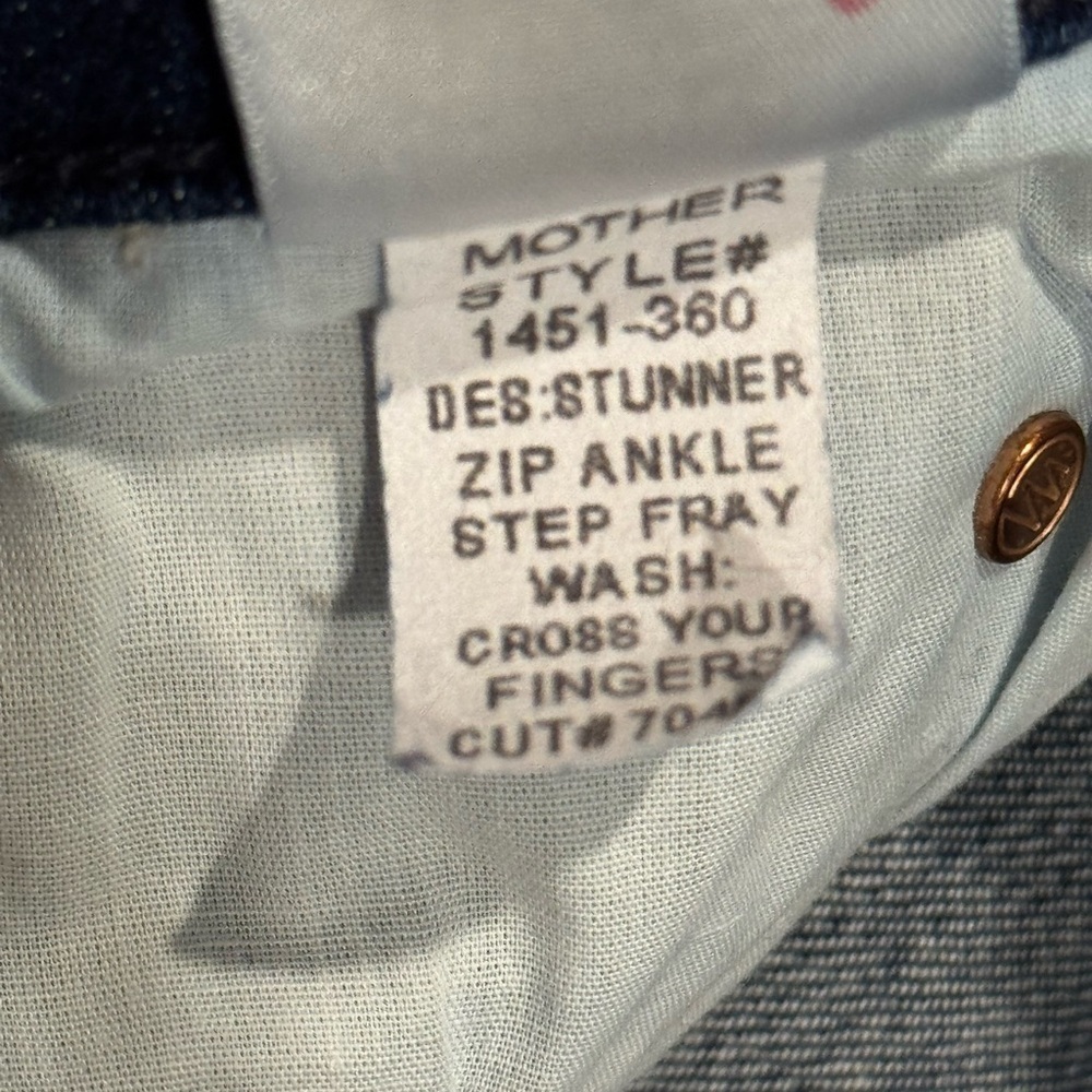 Mother The Stunner Zip Ankle Step Fray Size 25 NWOT - Picture 8 of 12